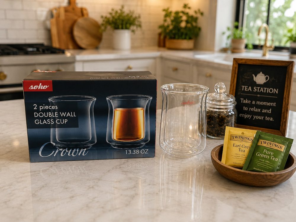 2pc Double Walled Glass (13.38 oz)