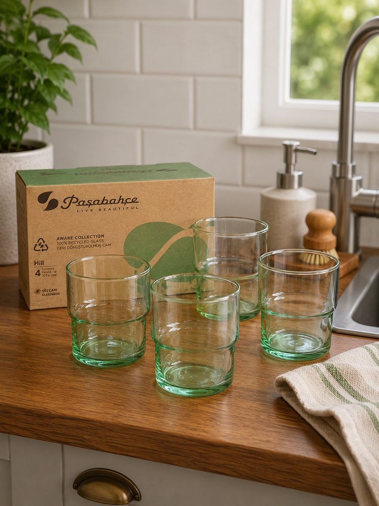 4pc Recycle Glass Set (Short Hill)