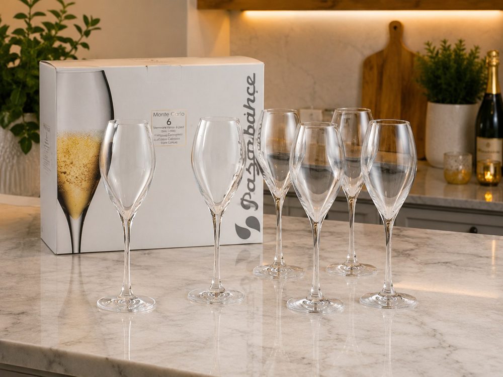 6pc Long Stem Wine Glass Set (Monte Carlo)