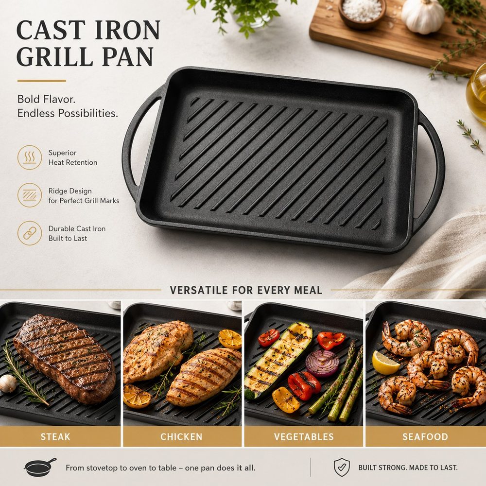Cast Iron Grill (31.75*21cm)