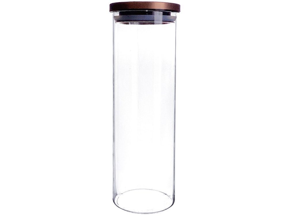Glass Jar with Rose Gold Suction Lid (1700ml)