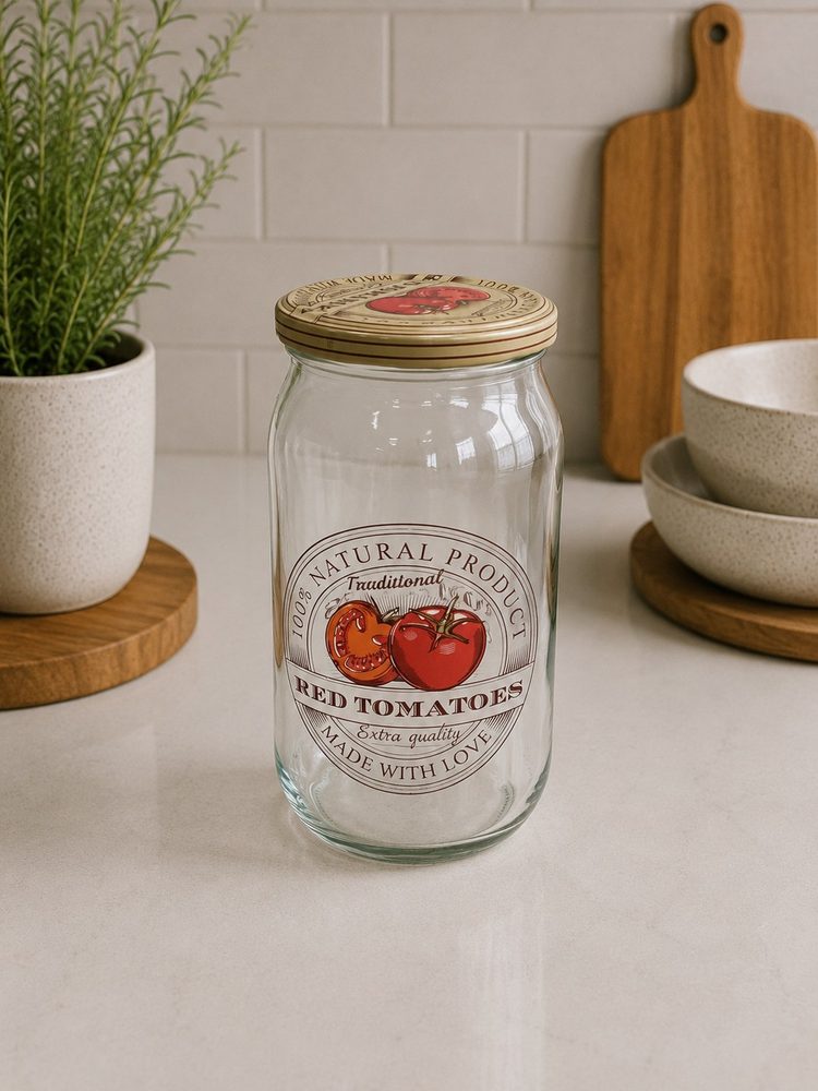 Glass Jar (Red Tomatoes)