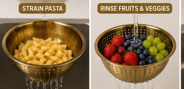 Gold Stainless Steel Strainer