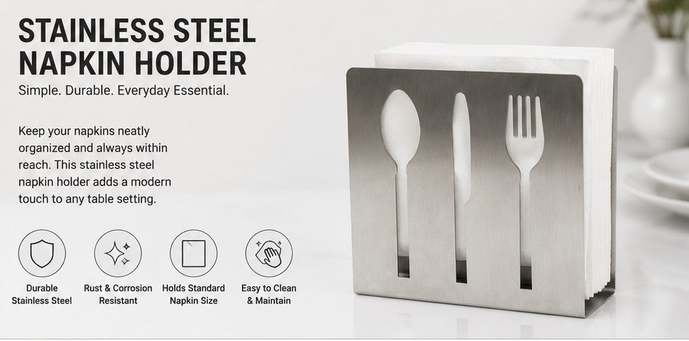 Stainless Steel Napkin Holder