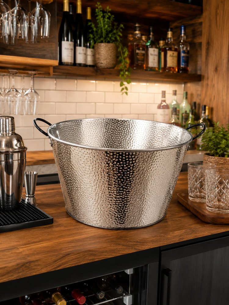 Stainless Steel Wine Bucket with Handles