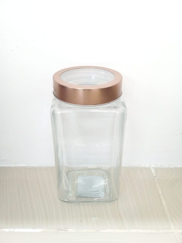 Storage Container (Clear/Rose Gold, 1000ml)