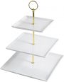 Tiered Server (3 Tiered White/Gold)