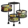 4 Tiered Basket Trolley