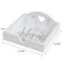 White Wooden Napkin Holder